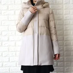 ヘルノ HERNO ダウンコート レディース アイボリー ナイロン x ウール アイボリー フード付き ミドル丈 PI001565D 33344