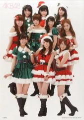 [중고] 생활 잡화(여성) 3번: 집합 크리스마스 의상판 포스터 케이스 [이치반 복권 AKB48~크리스마스 선물~] 크리스마스 의상판 포스터 케이스상