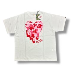 参考上代30800円 未使用品 A BATHING APE × EU 25SS CAMO SS TEE カモ 半袖Tシャツ カットソー BAPE EU アベイシングエイプ エモーショナリーアンアベイラブル コラボ EU-HR8-0000-C28 ホワイト XL