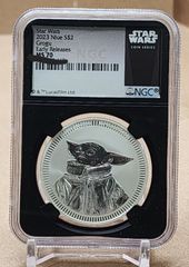 2023 NIUE 1 OZ $2 STAR WARS - THE MANDALIAN - GROGU / BABY YODA - NGC MS70 ER
