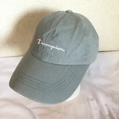 (^w^)b Champion チャンピオン コットン ベースボール キャップ 帽子 アウトドア スポーツ カジュアル タウンユース グレー 灰色 刺しゅう ロゴ メンズ レディース ユニセックス サイズ 56.5-58.5cm