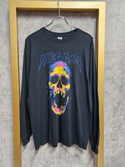 【US古着】GILDAN MEGA64 Long Sleeve T-Shirt | ギルダン メガ64 スカル プリント ゲームグッズT ロンT 長袖 ブラック L
