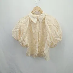 ◇ ⊂Φ Olu. オルドット シアー パフスリーブ 五分袖 ブラウス サイズ表記なし ベージュ系 レディース E  【1507030015350】