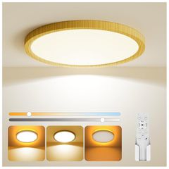 Antree LEDシーリングライト 6畳 28W 和風 木目調 調光調色 間接光常夜灯 3600LM 省エネ 目に優しい 天井照明器具 リモコン付き スマホAPP操作 和室/寝室/書斎/リビング/玄関/台所/廊下適用 1