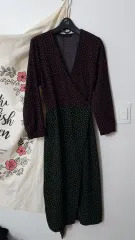 ZARA(ザラ) ドット ラップ ワンピース