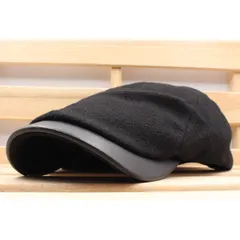 ハンチング帽子 ラシャ PUツバ ウール混 帽子・キャップ 56cm~58cm メンズ ・レディース BK 新作 HC219-1 - メルカリ