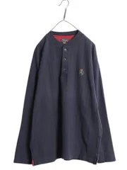 【お得なクーポン配布中!】 80s チャップス ラルフローレン ヘンリーネック 長袖 Tシャツ メンズ L / ヴィンテージ ポロ ロンT ヘビーウェイト ストライプ カットソー