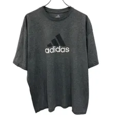 adidas 半袖プリントTシャツ XL～ チャコール アディダス プルオーバー ビッグサイズ スポーティー 古着卸 アメリカ仕入 a705-5901