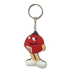 ラバー キーホルダー [エムアンドエムズ レッド] m&m's キーリング アメリカン雑貨