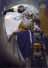 刀剣乱舞 とうらぶ 三日月宗近 小狐丸 クリアポストカード 六周年祝画