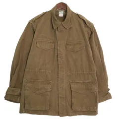 60年代 フランス軍 M-47 フィールドジャケット ヴィンテージ ユーロ ミリタリー オリーブ (メンズ 26) 中古 古着 A3783