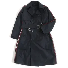 美品□Dior HOMME ディオールオム 763C348A3997 サイドライン ロゴボタン トレンチコート/スプリングコート ダークネイビー 44 伊製 正規品のサムネイル