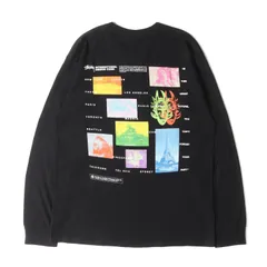 STUSSY ステューシー Tシャツ サイズ:L マルチグラフィック プリント ワンポイント ロゴ ロングスリーブ 長袖 クルーネック ブラック 黒 ロンT カットソー トップス ストリート カジュアル ブランド
