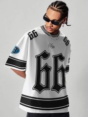 HIPHOP プリント 半袖Tシャツ 285  黒 派手 ストリート ダンス B系 ヤクザ ヤンキー オラオラ系 悪羅悪羅 ホスト 服 メンズ ファッション