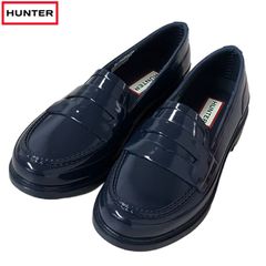 HUNTER ハンター レインシューズ ローファー ネイビー UK4 23cm - メルカリ