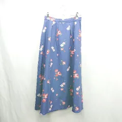 ◇ ⊂ ketty ケティ 花柄 バックウエストゴム ロング丈 フレア スカート サイズM ネイビ－系 レディース E  【1501160009944】のサムネイル