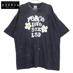 READYMADE レディーメイド RE-CO-BK-00-00-280 USED加工 PEACE Tee クルーネック 半袖Tシャツ/ XXL