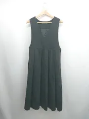 ◇ ⊇ KBF+ アーバンリサーチ 膝下丈 BIGプリーツジャンパースカート サイズOne ブラック レディース E  【1505290026468】