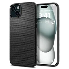 【新品】 Spigen 【創業18年の技術力】 iPhone 15 ケース 耐衝撃 薄型 ストラップホール 軽量 さらさら 米軍MIL規格取得 2重構造 レンズ保護 指紋防止 擦り傷防止 マット仕上げ ワイヤレス充電対応 リキッド・エアー ACS06790 1