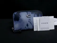 ■新品■未使用■ COACH コーチ ct917 レザー コインケース コインパース 小銭入れ カードケース カード入れ ブルー系 BK7597
