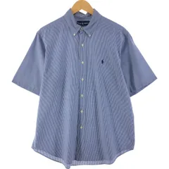 古着 ラルフローレン Ralph Lauren CLASSIC FIT ギンガムチェック 半袖 ボタンダウン チェックシャツ メンズXL相当/eaa539195