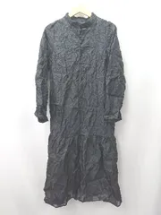 ◇ ⊃ FORK SY, フォルクシー カジュアル系 長袖 フレア ワンピース サイズＭ ブラック系 レディース E  【1507250013204】