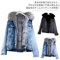 デニムジャケット 裏起毛 レディース あったか ショート Gジャン 裏ボア 裏起毛 アウター ファー フード付き デニム ブルゾン コート ファージャケット デニムコート 厚手 秋 冬 防寒 暖かい #xxi693