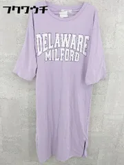 ◇ niko and... ニコアンド 半袖 膝下丈 ワンピース サイズ4 パープル レディース 【中古】 【1002801035303】