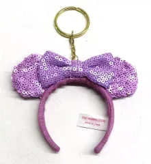 【中古】キーホルダー ミニーマウス(パープル) スパンコールカチューシャ(キーチェーン) 「ディズニー」 東京ディズニーリゾート限定
