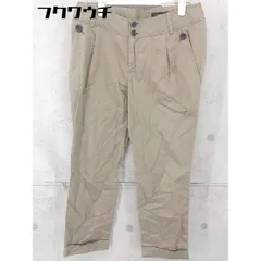 ◇ LAUTREAMONT ロートレアモン ワンタック ロールアップ テーパード パンツ サイズ2 ベージュ レディース 【中古】 【1103230010869】