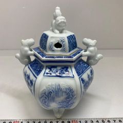 九谷焼 角福 獅子摘み 香炉 陶磁器 伝統工芸品 - メルカリ