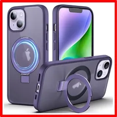 【セール中】 iPhone 14/13_パープル DASFOND iPhone 14 用 ケース iPhone13 ケース [MagSafe 対応] 米軍MIL