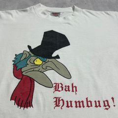 80s〜90s USA製 "クリスマスキャロル" ムービーt キャラクターt ビンテージt  袖裾シングル ONEITA 古着