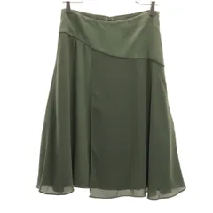 theory luxe セオリーリュクス ミモレ丈 フレアスカート 38 オリーブ系 レディース 古着