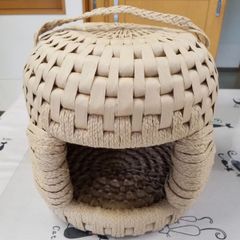 手作り猫ちぐら・紙紐製・子猫用