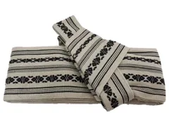 着物美人 送料込み ワンタッチ角帯 綿献上 男角帯 男性角帯 男性帯 男帯 メンズ角帯 メンズ帯 男の子角帯 男の子帯 男浴衣帯 男着物帯 作り帯 付け帯 結び帯 角帯ベージュ  男性 紳士 メンズ 男の子 浴衣 着物 袴【 グレージュ 黒 】m459905E