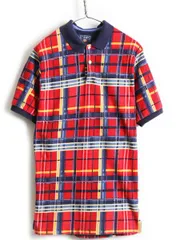 ■ 2000円ポッキリ 返品不可 ■90's ■ チャップス ラルフローレン チェック 総柄 鹿の子 半袖 ロング 