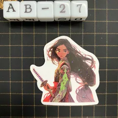 防水ステッカー　プリンセス　お姫様　イラスト　かわいい　装飾　シール　AB-27