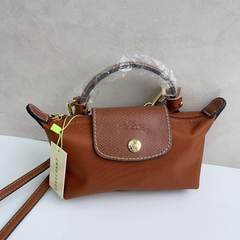 LONGCHAMP  ロンシャン　トート ショルダーバッグ プリアージュ　XSミニバッグ　ブラウン