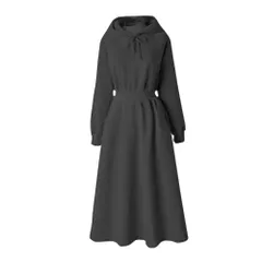 ☆ ブラック ☆ ワンピース 長袖 レディース レディース ロングワンピース 長袖 長袖ワンピース ロングワンピ ロング丈ワンピース マキシワンピース マキシ丈 ロング丈 春秋冬 無地 レディースワンピース長袖 かわいい 可愛い おしゃれ ロング マキシ