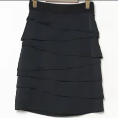 UNTITLED アンタイトル  フリルスカート 膝丈  サイズ2（M）ブラック