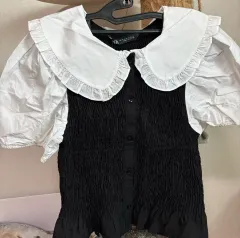 新品 ZARA(ザラ) ポプリン コンビ シャツ