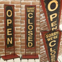 오픈·클로즈 OPEN&CLOSED 양면 타입 아이언 스탠드 플레이트