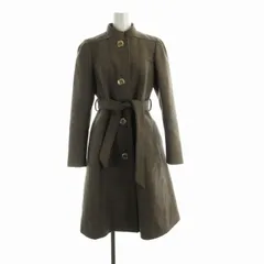 タラジャーモン  TARA JARMON スタンドカラーコート ロング ベルト付き 36 茶 ブラウン VZUAA-05790 /ROのサムネイル