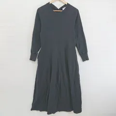 ◇ AMERICAN RAG CIE アメリカンラグシー 長袖 ロング ワンピース サイズF ブラック レディース E  【1304200048886】