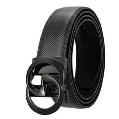 【新品】 [JunLTX] ベルト メンズ ビジネス オートロック式 革 スーツ 紳士用ベルト 穴なし 大きいサ 無段階調節 幅広3.5cm 箱付き (Aブラック, 全長115cm/ウエスト75cm?100cmに最適) 1