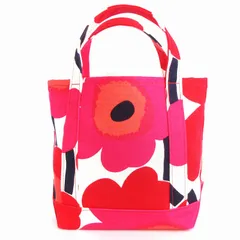 マリメッコ marimekko ウニッコ ハンドバッグ 総柄 花柄 コットン ピンク 鞄 ■SM1のサムネイル