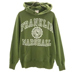FRANKLIN&MARSHALL フランクリンマーシャル 長袖 パーカー M グリーン系 スウェット 裏起毛 メンズ 古着