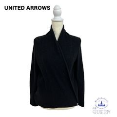 ☆美品☆ UNITED ARROWS ユナイテッドアローズ トップス ニット 長袖 モード カジュアル きれいめ レディース ブラック v-84 送料無料