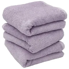 hiorie(ヒオリエ) ミニバスタオル 日本製 ホテルスタイルタオル 3枚セット アッシュライラック 50×100cm 無地 瞬間吸水 小さめ タオル セット 耐久性 綿100% 【選べる18色】 泉州タオル 1